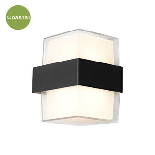 Cougar Haast Exterior | Marine grade exterior wall lights suitable for coastal installations. square glass LED wall lights Melbourne. coastal rated decorative outdoor lighting. marine grade exterior wall lights Sydney. Brisbane, Perth. Adelaide