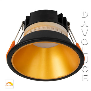 Havit HV5528D2W-BG - Gleam Black with Gold Insert Fixed Dim to Warm LED Downlight from $39.00. Transition LED Dim To Warm Downlights Australia - Davoluce