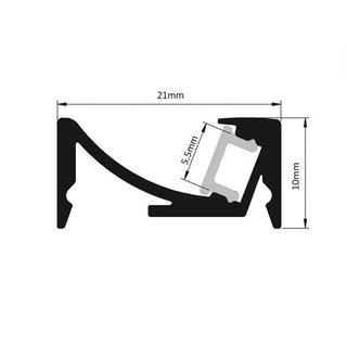 Indirect IDE-S2110 Surface Mounted Aluminium Profile 10mm x 21mm from Davoluce