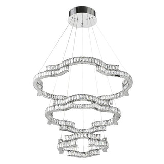 JURA 3 TIER PENDANT. 80cm 3 rings crystal pendants, Modern LED crystal pendants for dining rooms, large modern crystal multi ring pendants