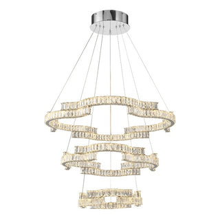 JURA 3 TIER PENDANT. 80cm 3 rings crystal pendants, Modern LED crystal pendants for dining rooms, large modern crystal multi ring pendants