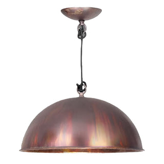 Kingston 35cm Acid wash metal dome pendant. antiqued metal dome pendant, restoration hardware farmhouse pendant, dining room pendant lights Australia. Delivery from $15.00 Australia wide from Davoluce Lighting