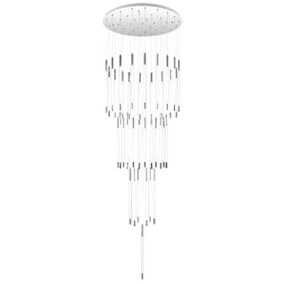 KURTZ PE37-CH4K Telbix Kurtz 37 light oversized pendant from $1999.00. Large pendant light for stairwell Australia. Staircase pendant lighting idea. Modern staircase pendant lights in Melbourne, Sydney, Perth.