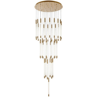 KURTZ PE37-GD4K Telbix Kurtz 37 light oversized pendant from $1999.00. Large pendant light for stairwell Australia. Staircase pendant lighting idea. Modern staircase pendant lights in Melbourne, Sydney, Perth.