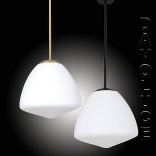 CIOTOLA6: Interior Tipped Dome Frosted Glass Pendant Lights. Davoluce Lighting