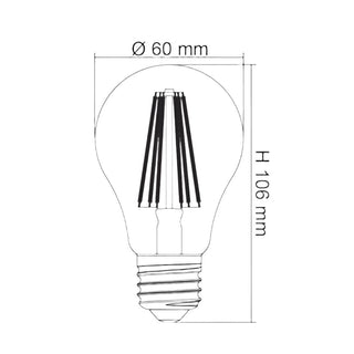 LG9/50E27D/C GLOBE LED FILAMENT GLS STYLE LAMP - E27 - 8W - 240V - 5000K Dimmable. Melbourne, Sydney, Brisbane, Australia. Sunny Lighting, manufacturer and wholesaler. Wholesale prices for dimmable GLOBE Filament lamps. B22 Base, E27 Base