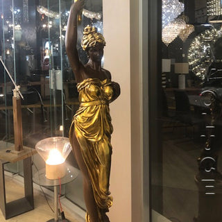 Liberty Gold Lady Right Arm Up Floor Lamp from Davoluce Lighting - Beautiful, sophisticated table lamp inspired of Art Deco style