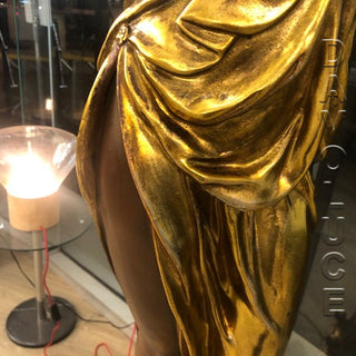 Liberty Gold Lady Right Arm Up Floor Lamp from Davoluce Lighting - Beautiful, sophisticated table lamp inspired of Art Deco style