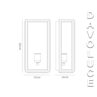 Lille Medium Exterior Wall Light With Clear Glass