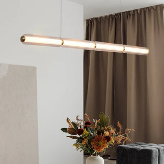 Close-up of Elletra slimline pendant in modern interior