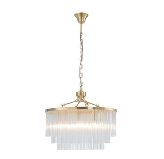 Evangeline Medium 60cm 8 Light Chandelier Satin Brass
