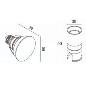 Indirect IDW-853D Flat Face Recessed LED Deck / Wall Light 