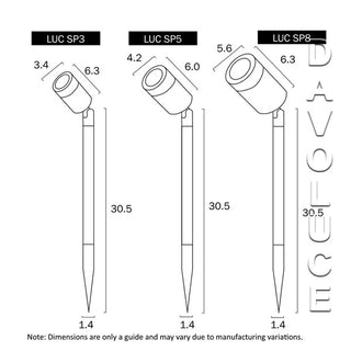 Telbix LUC SP.5-BK83 Black 5w LED Garden Spike Light from Davoluce Lighting