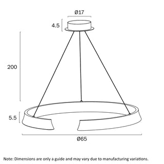 LUCID 65CM ROUND PENDANT