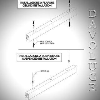 Novalux | LUCKY MINI Linear Suspension | Davoluce Lighting | Stand-alone or continuous line system for ceiling and suspended surface. Delivery in Australia, Melbourne, Sydney, Brisbane, Perth