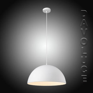 Mercator Luna 400mm Shade 1xE27 Satin White pendant, Davoluce Lighting