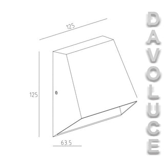 LTH2691-Wedge Downwards Facing LED Wall Light, Davoluce Lighting, Lightel.