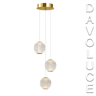 Vencha Langdon 3 Light LED Pendant in Gold Pendant light ideally suited for installation around staircases, voids. Can be also installed above tables, entry foyers. We have huge selection of pendant lights available for immediate delivery from our Melbou