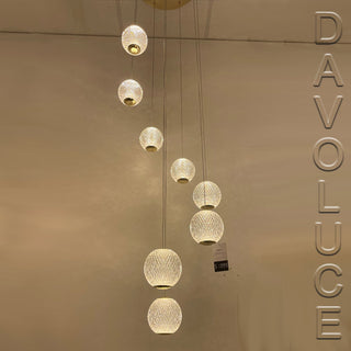 Vencha Langdon 8 Light LED Pendant in Gold Pendant light ideally suited for installation around staircases, voids. Can be also installed above tables, entry foyers. We have huge selection of pendant lights available for immediate delivery from our Melbou