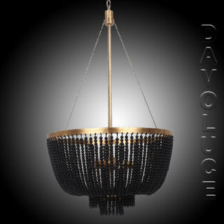 MDA Lighting Maddisson Black & Aged Gold Leaf Pendant 5, Davoluce Lighting