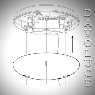 8007 Mr Magoo Pendant 32W 755mm | ItalStyle | made in Italy | Davoluce -  Italian Made - Translucent Glass Pendant - Round, Oval, Elliptic shape round glass pendant suspension handmade in Italy