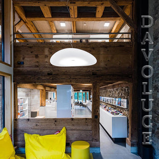 8007 Mr Magoo Pendant 32W 755mm | ItalStyle | made in Italy | Davoluce -  Italian Made - Translucent Glass Pendant - Round, Oval, Elliptic shape round glass pendant suspension handmade in Italy