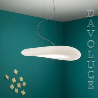 8007 Mr Magoo Pendant 32W 755mm | ItalStyle | made in Italy | Davoluce -  Italian Made - Translucent Glass Pendant - Round, Oval, Elliptic shape round glass pendant suspension handmade in Italy