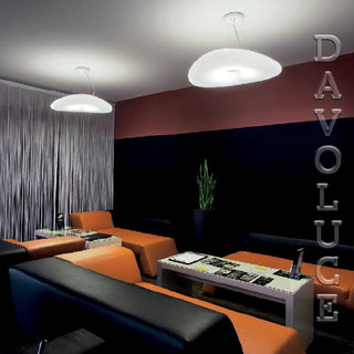 8007 Mr Magoo Pendant 32W 755mm | ItalStyle | made in Italy | Davoluce -  Italian Made - Translucent Glass Pendant - Round, Oval, Elliptic shape round glass pendant suspension handmade in Italy