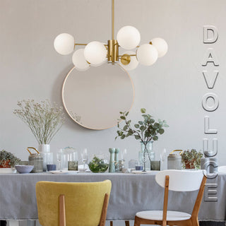 Telbix MARSTEN 8 Lights Pendant - Antique Gold. We have huge selection of antique gold pendant lights on display, contemporary style pendants Melbourne, Modern style light fittings Sydney. Best lighting shops in Australia. Davoluce Lighting