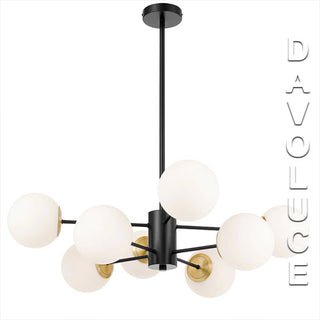 Telbix MARSTEN 8 Lights Pendant - Black. We have huge selection of antique gold pendant lights on display, contemporary style pendants Melbourne, Modern style light fittings Sydney. Best lighting shops in Australia. Davoluce Lighting