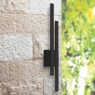 Telbix Masto 2 Light Wall Light from $127.00. Outdoor long wall lights, external long wall lights, exterior linear wall lights, Telbix outdoor wall lights, Modern back lit wall lights. Wall lights for hallways, wall lights for corridors. 