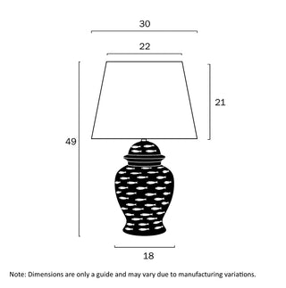 Telbix MASU TABLE LAMP BLUE WHITE from $87.00