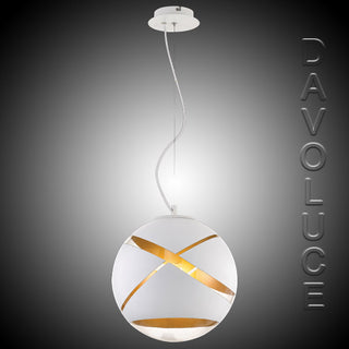 Telbix Matrix 30 Pendant White/Gold, Davoluce Lighting