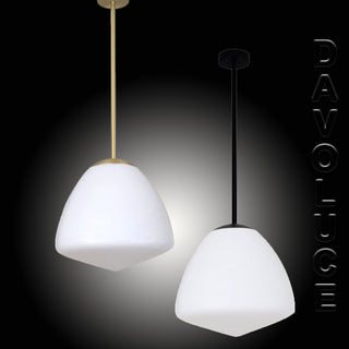 CIOTOLA3: Interior Tipped Dome Frosted Glass Pendant Lights. Davoluce Lighting