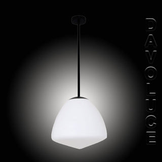 CIOTOLA3: Interior Tipped Dome Frosted Glass Pendant Lights. Davoluce Lighting