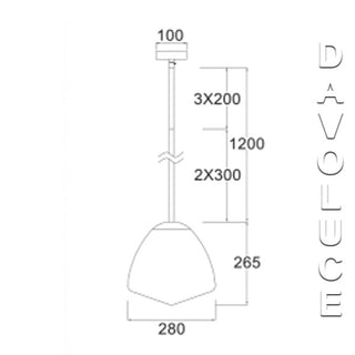 CIOTOLA3: Interior Tipped Dome Frosted Glass Pendant Lights. Davoluce Lighting