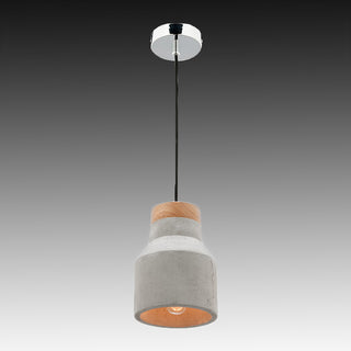 Concrete pendant light Australia, concrete pendant lamp with Timber top. 2 sizes available for MG4031S, MOBY Small Timber & Concrete Pendants