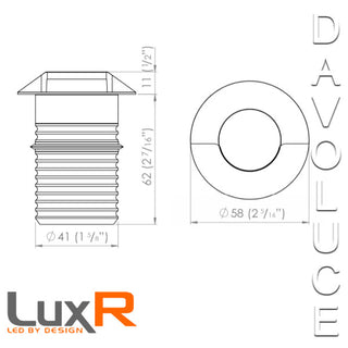 HUNZA LUXR Modux Four LED Recessed Step Light From Davoluce Lighting