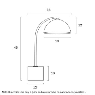 Ortez Table Lamp With Marble Base