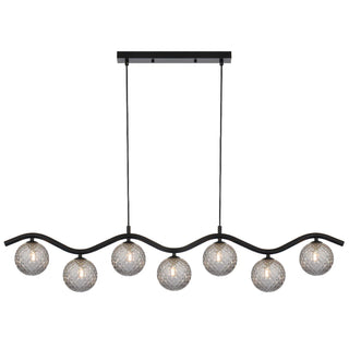 Telbix ORTON 7 PENDANT BLACK - Pendant lights Australia, pendant lights Melbourne, Bedside pendant lights, Staircase Pendant Lights. Modern Pendants for dining tables in Melbourne. Pendant Lights for Every Setting.