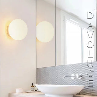 UGE ORB 150mm Ø Opal Glass Wall Light, Similar to FLOS Mini Glo-Ball Ceiling/Wall Mirror Light. Davoluce Lighting