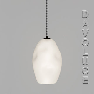 Lightco, LIGHTING REPUBLIC ORGANIC WHITE PENDANT LIGHT, LR.i02.88.M.OB.WH, Medium / Old Brass / White from Davoluce