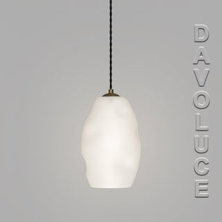 Lightco, LIGHTING REPUBLIC ORGANIC WHITE PENDANT LIGHT, LR.i02.88.M.OB.WH, Medium / Old Brass / White from Davoluce