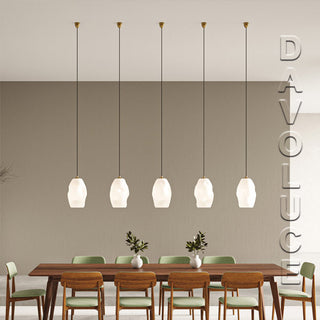 Lightco, LIGHTING REPUBLIC ORGANIC WHITE PENDANT LIGHT, LR.i02.88.M.OB.WH, Medium / Old Brass / White from Davoluce