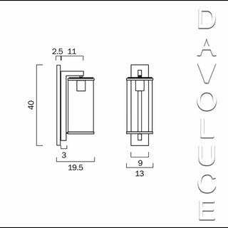 Telbix Perova 40 Wall Bracket | Davolucelighting.com.au