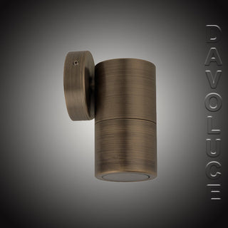 Antique Brass Single Fixed GU10 LED Wall Light