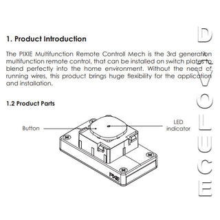 SAL PIXIE Multifunction Remote Control Mech from Davoluce. Smart Switches in Australia. Davoluce Lighting