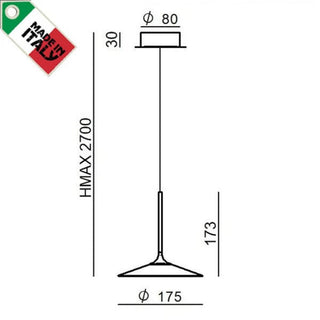 Linea Light Poe_P1 Single 6W LED Pendant available from Davoluce Lighting