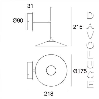 Linea Light Poe_W 6W LED Wall Light available from Davoluce Lighting