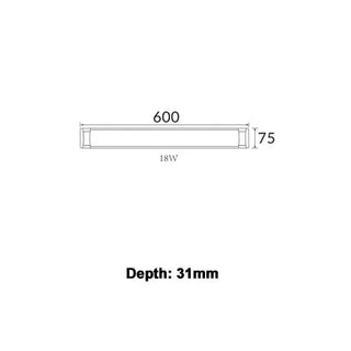 RAZOR 18w LED Dimmable Slimline Low Profile Batten